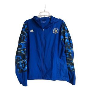 2021 Adidas Boston Marathon Women’s Running Hooded Windbreaker Jacket Large